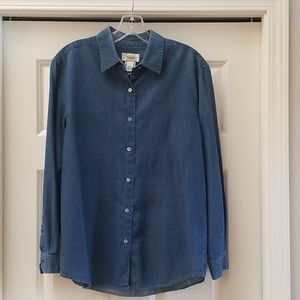 TALBOTS Long Sleeve Denim Shirt